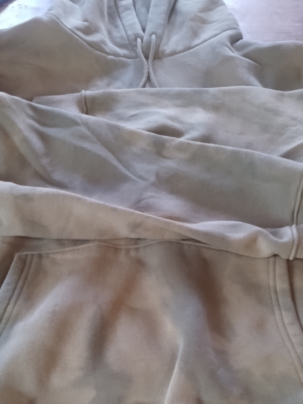 Men's Beige Tie-Dye Hoodie
